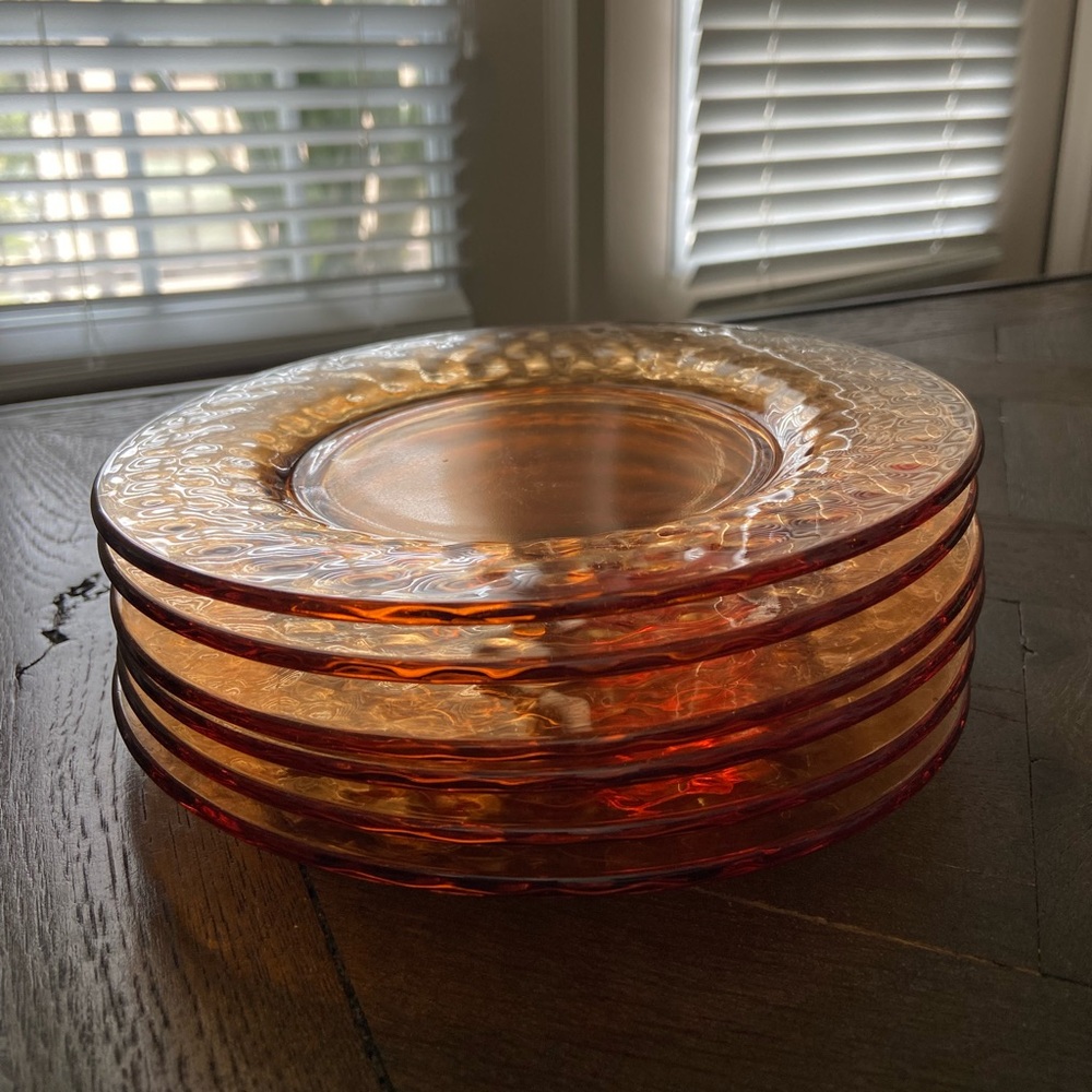 Vintage Amber plates
